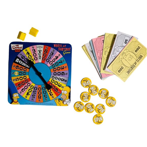 The Simpsons Edition Wheel of Fortune Board Game 2004 Pressman 99% Complete - Picture 3 of 12